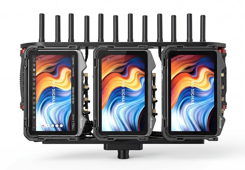 Система из трех вертикальных мониторов для Accsoon для съемки вертикального видео