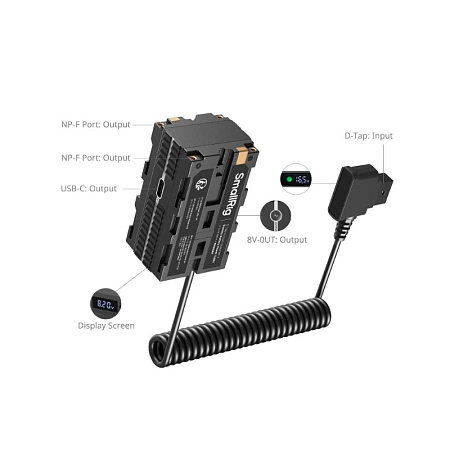 Адаптер питания SmallRig 4884 Dual-Sided NP-F - D-Tap