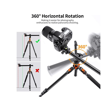 Штатив K&F Concept KF09.087V6 со штангой 360