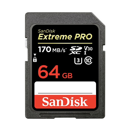 SDXC 64Gb SanDisk Extreme Pro 170/90 Mb/s